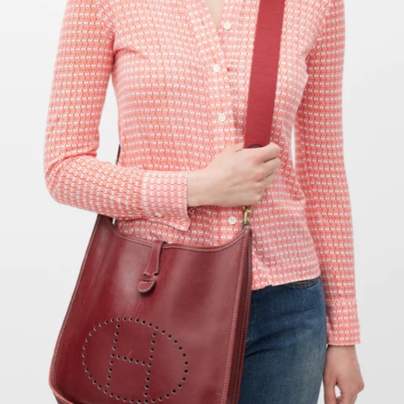 *SOLD* Hermès 1999 Burgundy Epsom Leather Evelyne 29 PM Bag - Picture 4 of 13